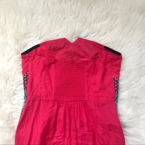 Urban Outfitters Hot Pink Embroidered Dress